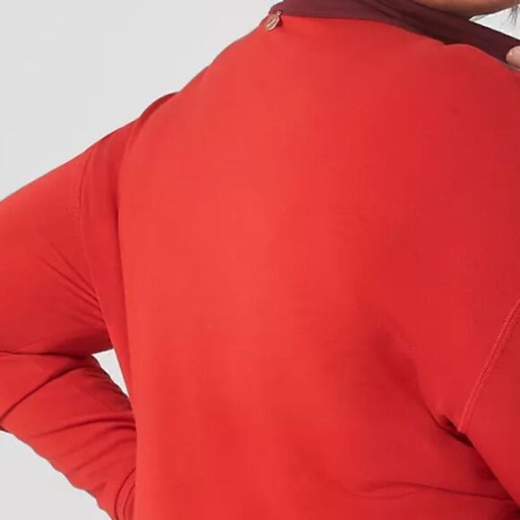 NWOT LIVI Cozy Soft Half-Zip Colorblock Cropped Pullover Adrenaline Rush 22/24 - Picture 10 of 11